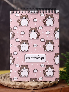 Скетчбук Аниме «Many cute cat», 14х20 см