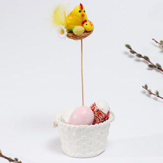 Пасхальный декор на палочке «Курочка в гнезде» 8 x 8 x 30 см