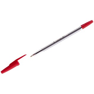 Ручка шариковая Corvina "51 Classic" красная 1.0 мм, прозрачный корпус
