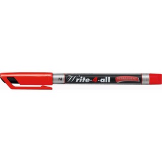 Маркер-ручка перманентная STABILO "Write-4-All", толщина письма 1 мм, красная, 146М