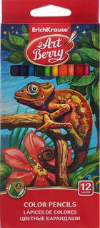 Цветные карандаши ArtBerry, трехгранные, 12 цветов