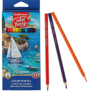 Цветные карандаши шестигранные ArtBerry Premium 12 цветов