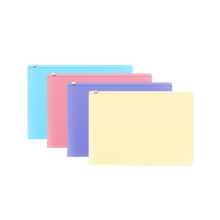 Пакет пластиковый на гибкой молнии ZIP ErichKrause 'Fizzy Pastel', B5, цвет в ассортименте