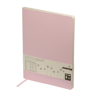 Sketchbook 'Sketch&Art' А5, 80 листов, зефирный розовый