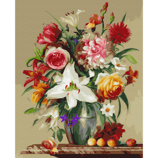 Картина по номерам на дереве 'Бузин. Цветы и фрукты' 40 х 50 см