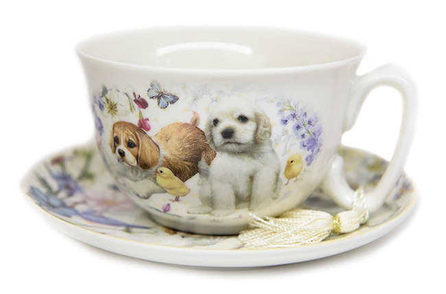 Новогодние подарки: чайные наборы с собачками