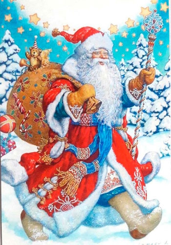 Дед Мороз спешит на праздник