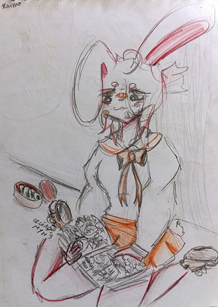 Конкурс нарисуй кролика в стиле аниме Заливахина-Анастасия-2