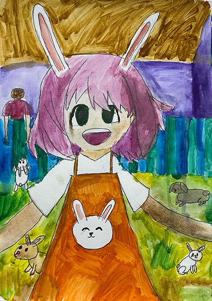 Конкурс нарисуй кролика в стиле аниме, Бударина Анна