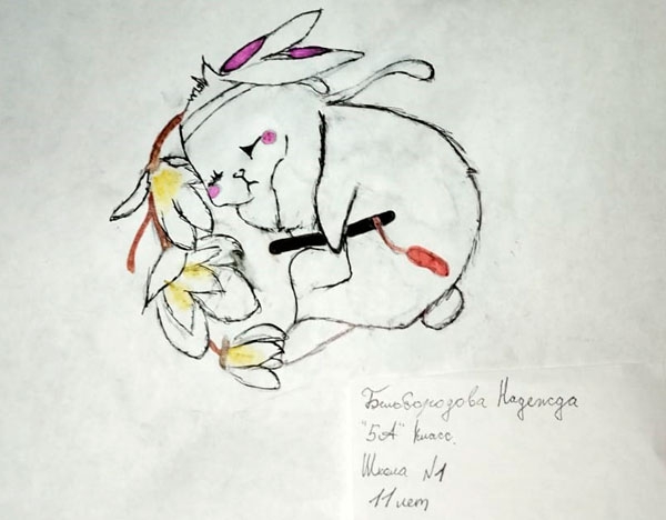 Конкурс Нарисуй Кролика в стиле аниме, Белобородова Надежда