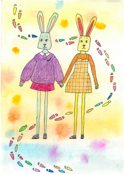 Конкурс нарисуй кролика в стиле аниме, Алтухова Соня, подружки