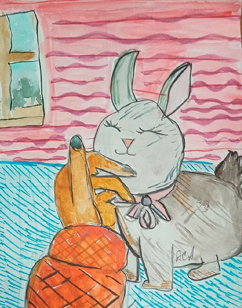 Конкурс нарисуй кролика в стиле аниме, Сенкевич Арина