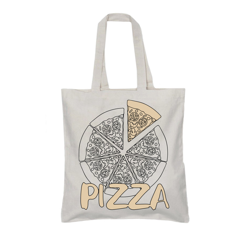 Сумка-шопер 'Pizza', цвет белый