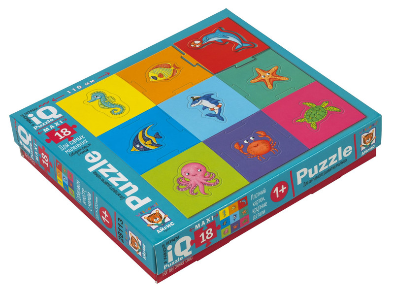 IQ Пазл макси 'Мои морские животные' 18 деталей