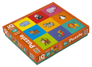 IQ Пазл макси 'Мой весёлый зоопарк' 18 деталей