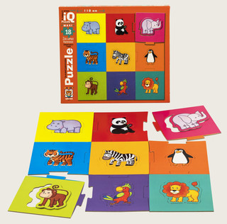 IQ Пазл макси 'Мой весёлый зоопарк' 18 деталей 2