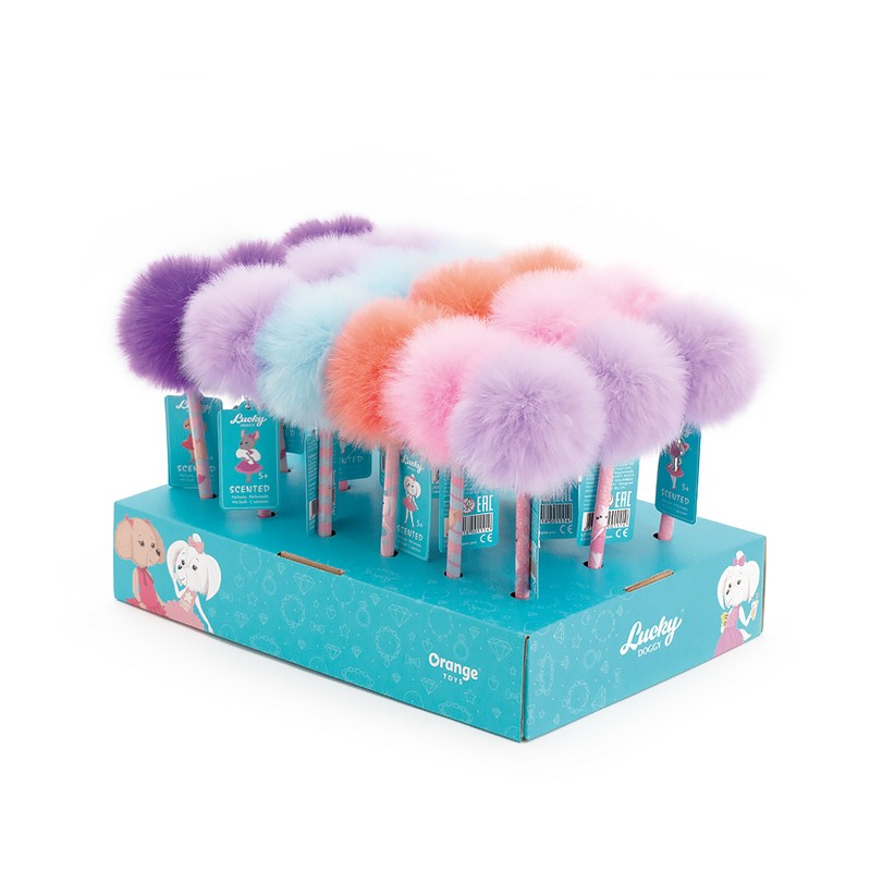 Ручка с цветным помпоном, Orange Toys, в асс. Цена за 1 шт.