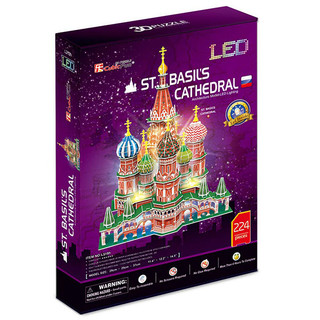 3D-пазл 'Собор Василия Блаженного' 224 элемента, с подсветкой, CubicFun 6