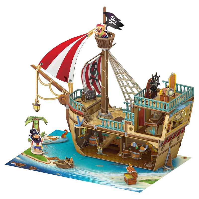 3D-пазл CubicFun Пиратский корабль, 157 деталей