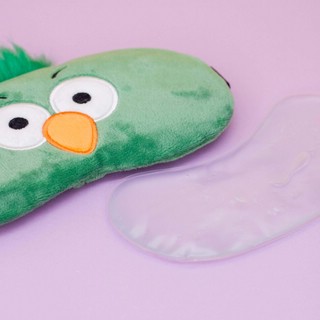 Маска для сна 'Птичка' гелевая, зеленая 3