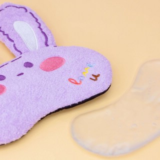 Маска для сна 'Кролик' гелевая, фиолетовая 3