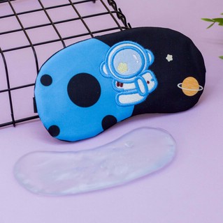 Маска для сна 'Космос' гелевая, черная 1