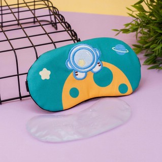 Маска для сна 'Космос' гелевая, зеленая 1