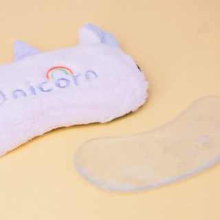 Маска для сна 'Единорог' гелевая, розовая 3