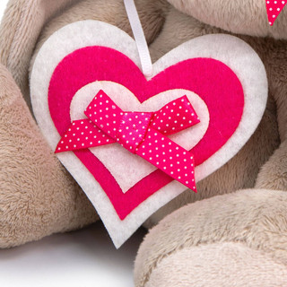 Зайка Ми с сердечком из фетра, 15 см, артикул SidX-514 3