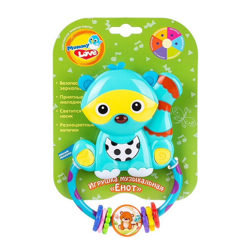 Игрушка-подвеска музыкальная 'Енот', Mommy Love