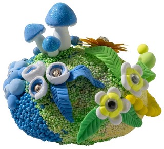 Легкий пластилин 'Глюкосад' средний синий набор 4