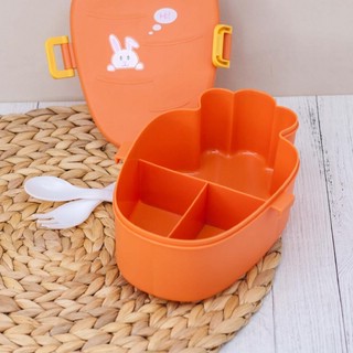 Ланчбокс 'Hi bunny carrot' оранжевый (ложка+вилка) 4