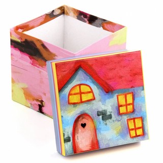 Коробка квадратная 'Окна' 11х11х12 см 2