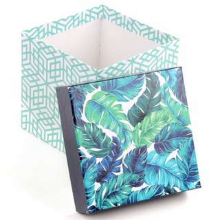 Коробка квадратная 'Папоротник' 12х12х12 см 2