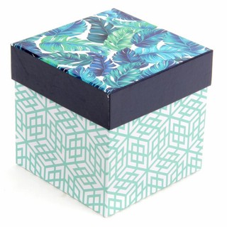 Коробка квадратная 'Папоротник' 12х12х12 см 1