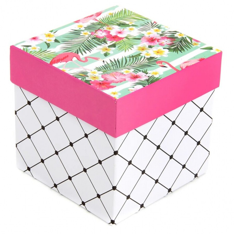 Коробка квадратная 'Тропик' 12х12х12 см