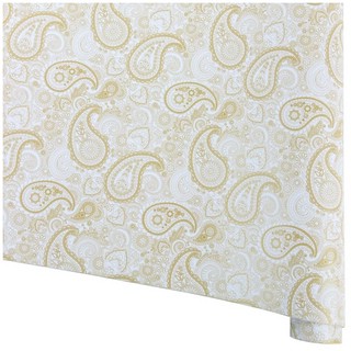 Бумага упаковочная глянцевая, 68х98 см, Золотой пейсли 2