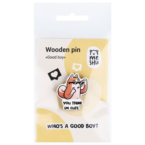 Значок деревянный MESHU 