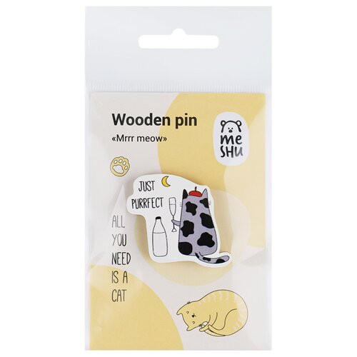 Значок деревянный MESHU 