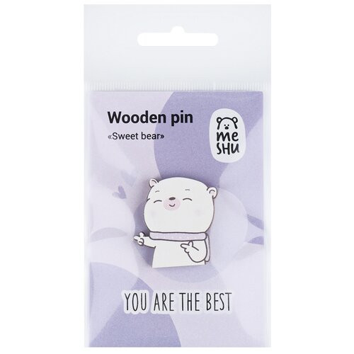 Значок деревянный MESHU 