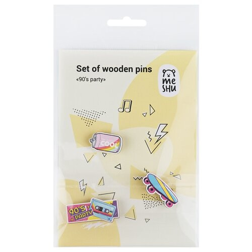 Набор деревянных значков 3 шт. MESHU 