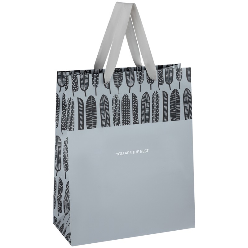 Пакет подарочный 'Grey mood' 26x32x12 см, отделка фольгой, MESHU
