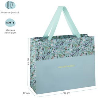 Пакет подарочный 32х26х12см MESHU 