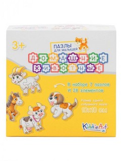 Пазл картонный 'Домашние животные' 7 пазлов / 28 деталей, Kid...