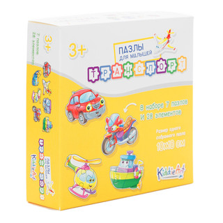 Пазл картонный 'Транспорт' 7 пазлов / 28 деталей, KiddieArt 3