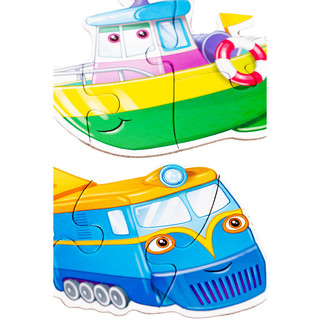 Пазл картонный 'Транспорт' 7 пазлов / 28 деталей, KiddieArt 4