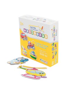 Пазл картонный 'Транспорт' 7 пазлов / 28 деталей, KiddieArt 2