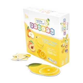 Пазл картонный 'Фрукты' 7 пазлов / 28 деталей, KiddieArt 2
