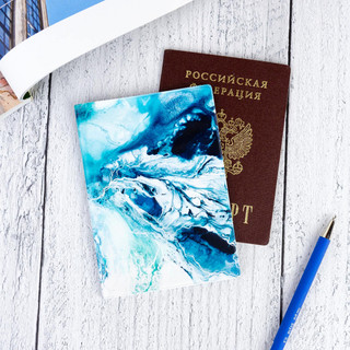Обложка для паспорта 'Абстракция океан', артикул KW064-000535 4