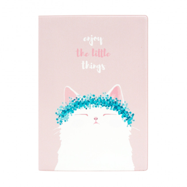 Обложка для паспорта 'Белая кошка', артикул KW064-000513